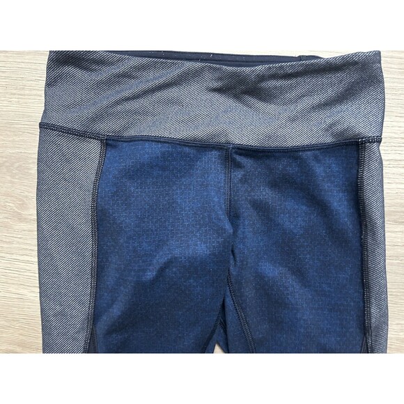 Lululemon Wunder Under Crop Sashika High-Rise Roll Down navy blue 4 pants - Picture 5 of 8